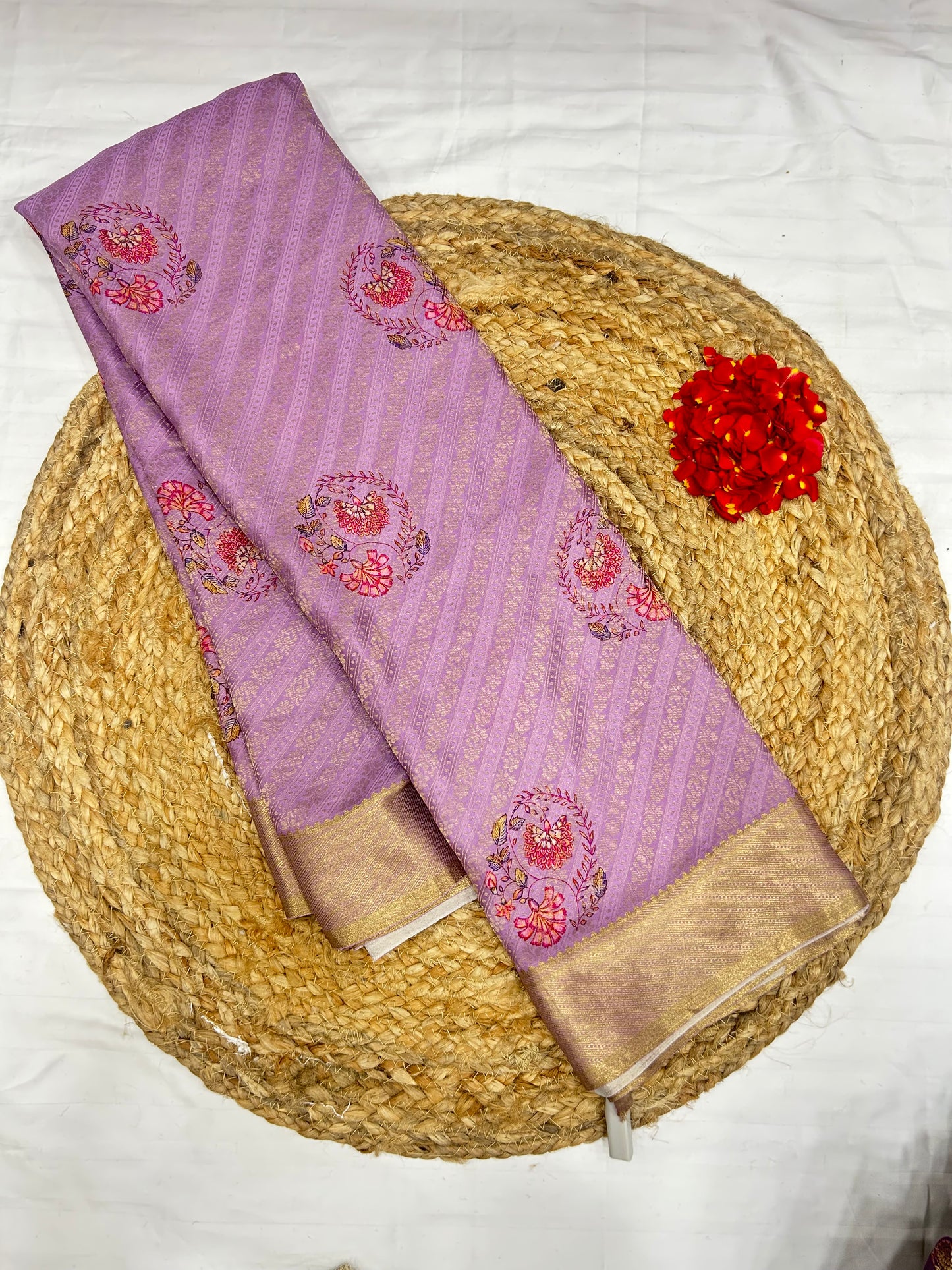 Flower print work