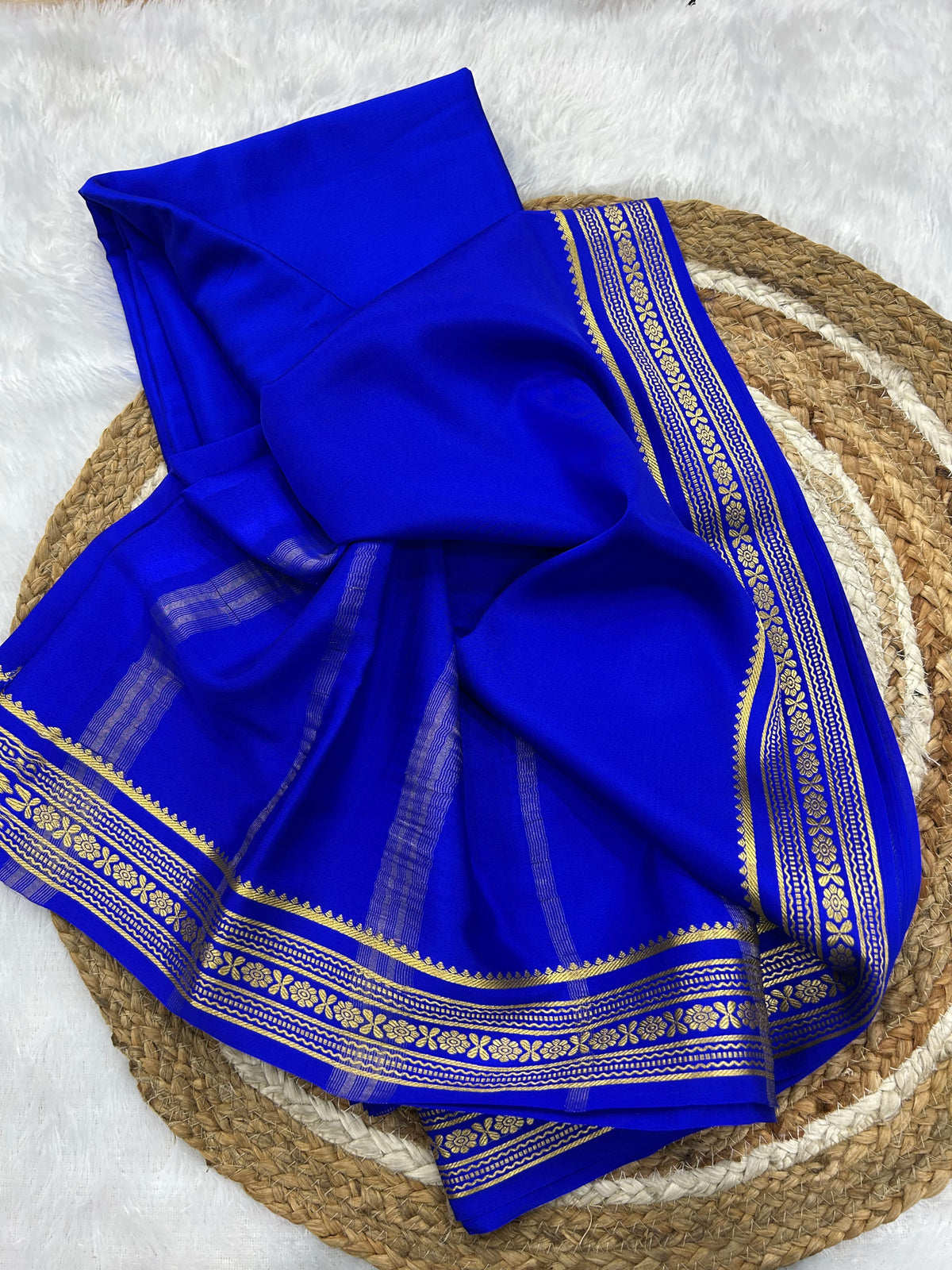 Mysore silk floral border