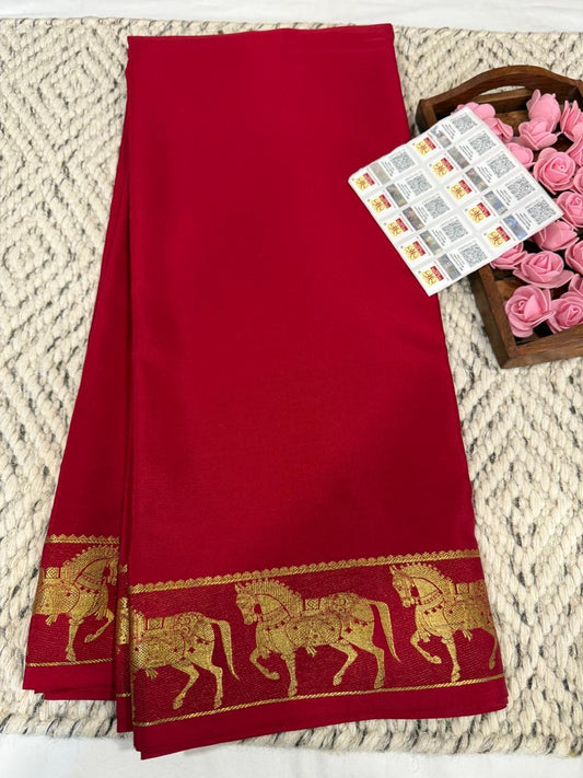 Mysore silk sarees self pattern