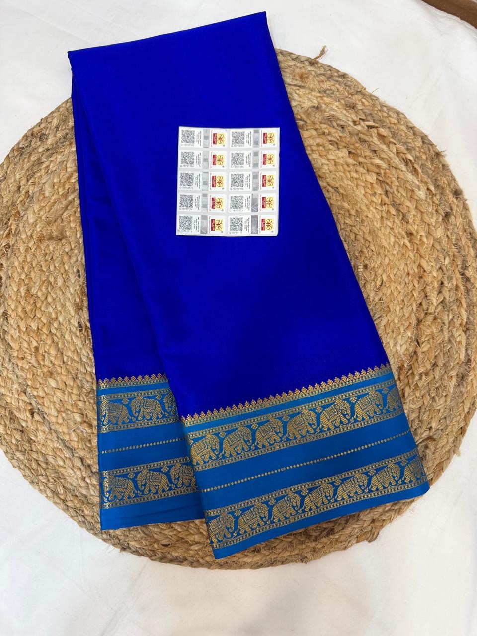 Mysore silk sarees contrast pattern