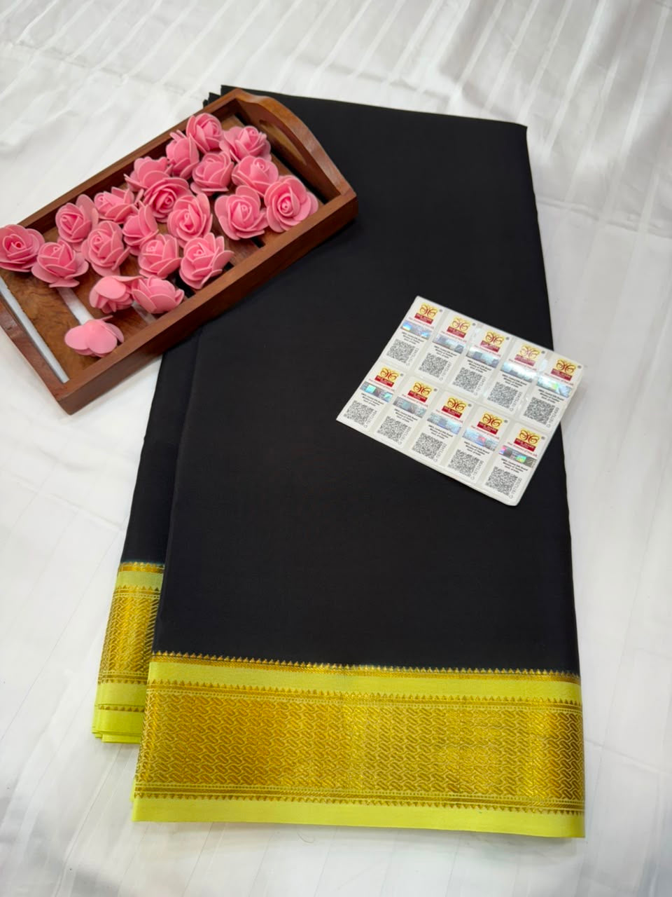 Mysore silk sarees contrast pattern