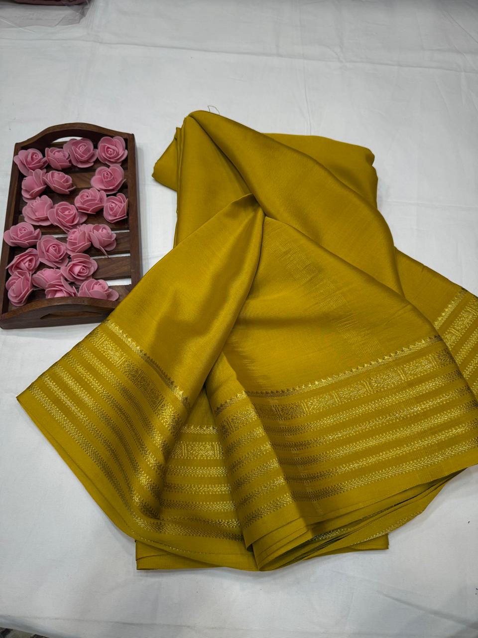 Mysore silk sarees self pattern