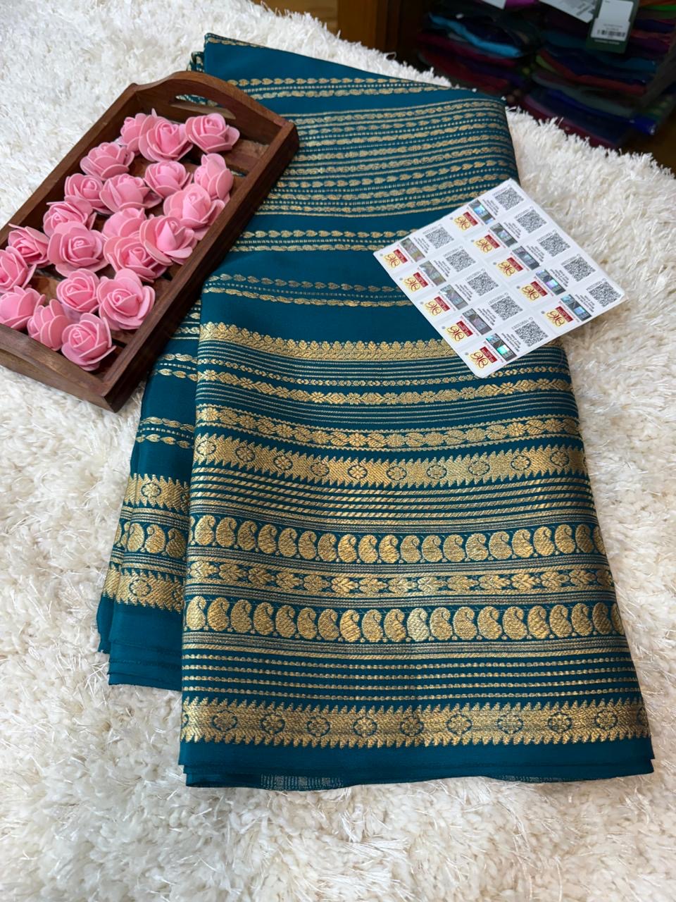 Mysore silk sarees self pattern