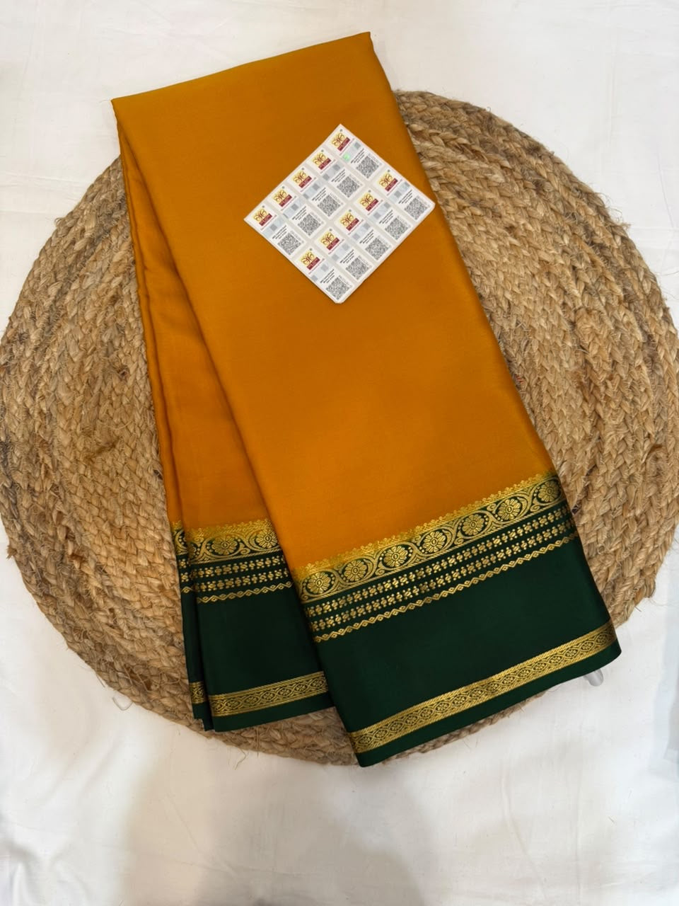 Mysore silk sarees contrast pattern