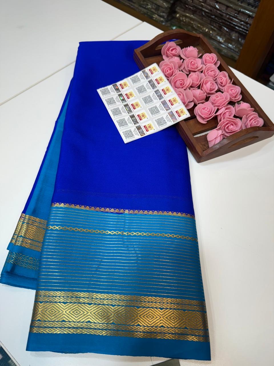 Mysore silk sarees light weight pattern