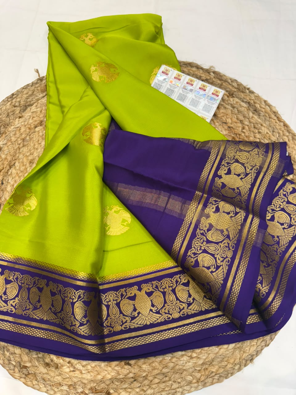 Mysore silk sarees contrast pattern