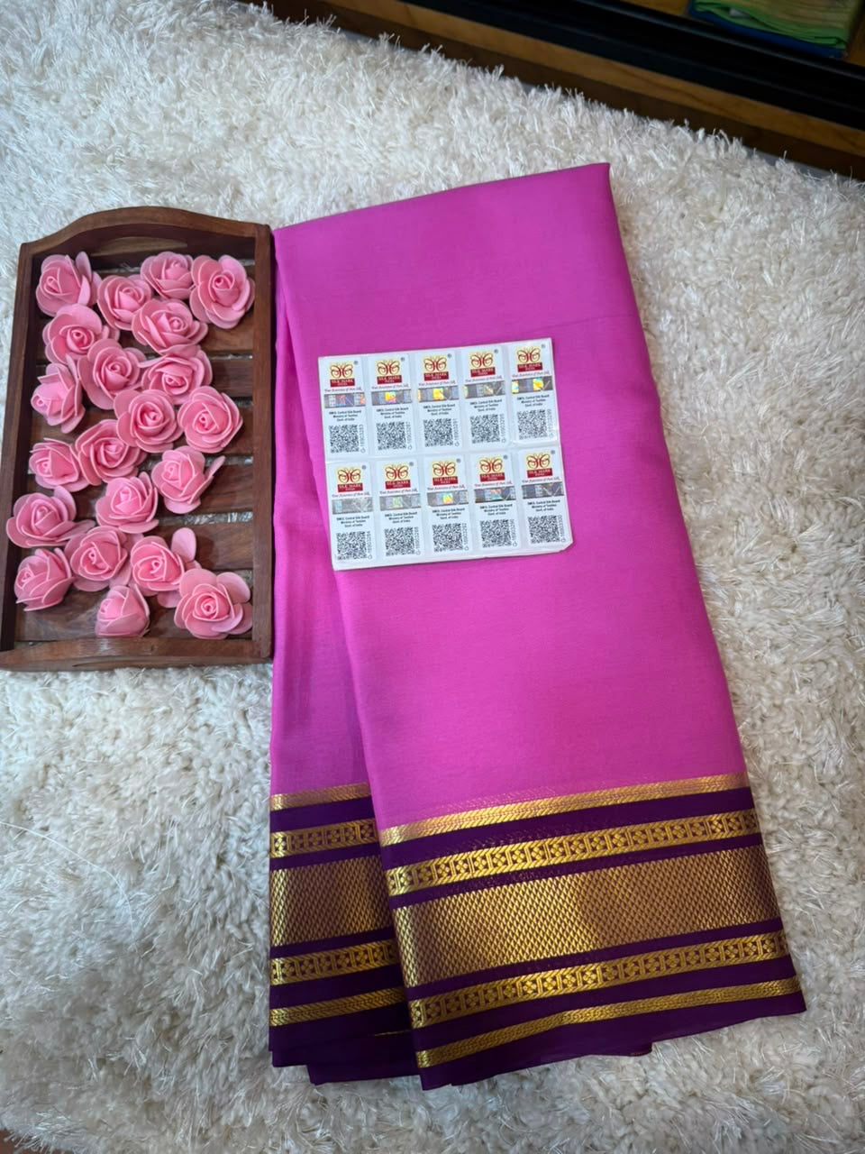 Mysore silk sarees light weight pattern