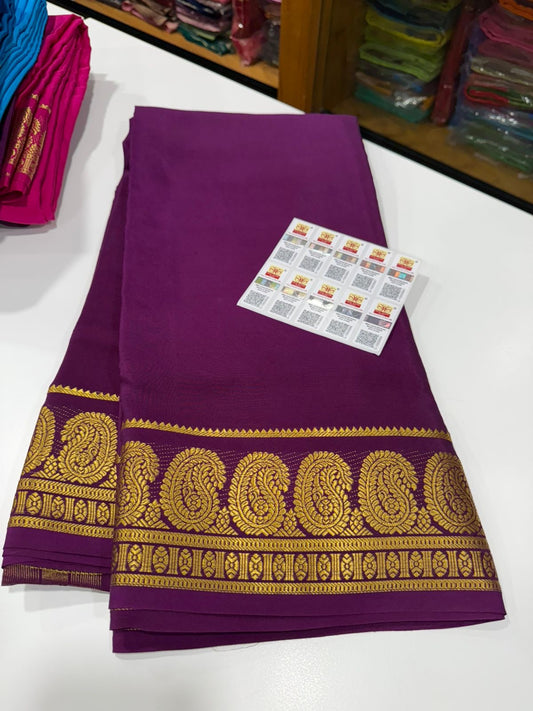 Mysore silk saree Mango border