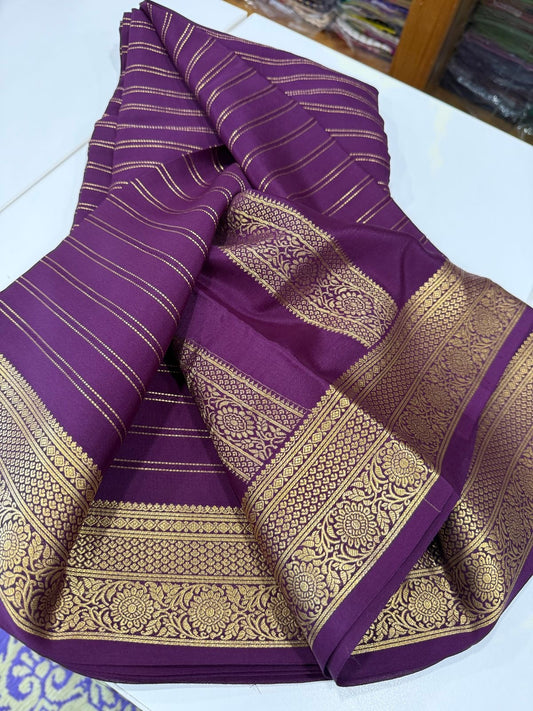 😍All over saree zari consumption with beautiful color combination 😍