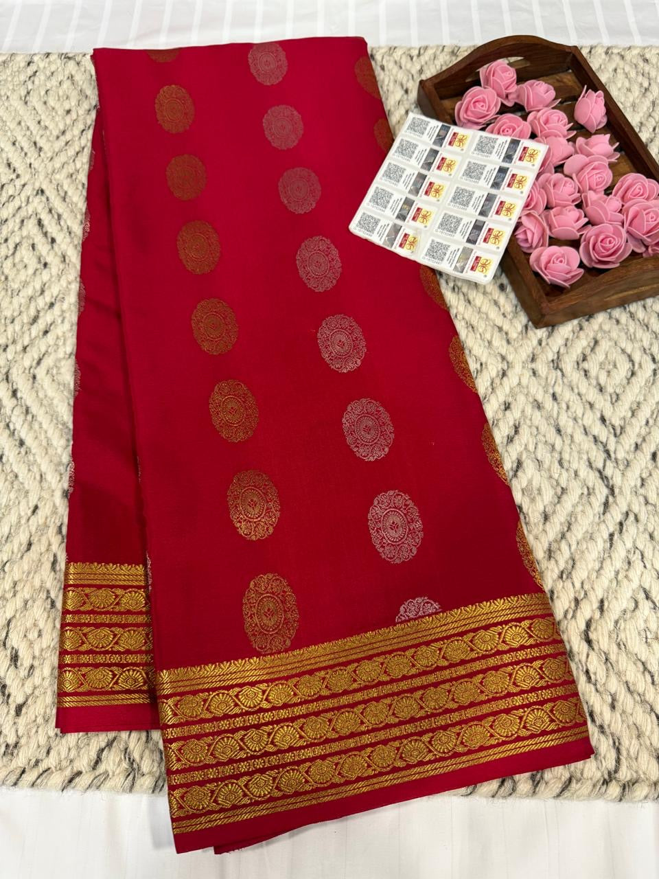 Mysore silk sarees Butta pattern