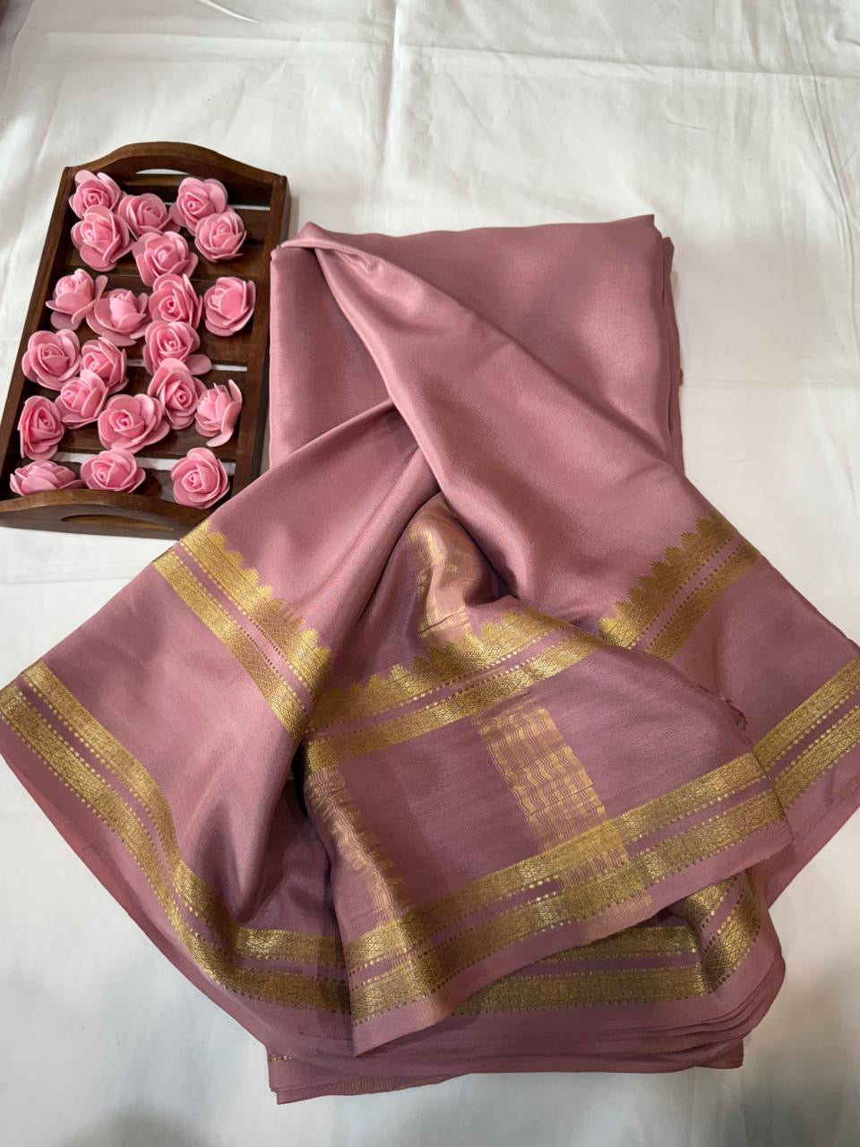 Mysore silk sarees self pattern