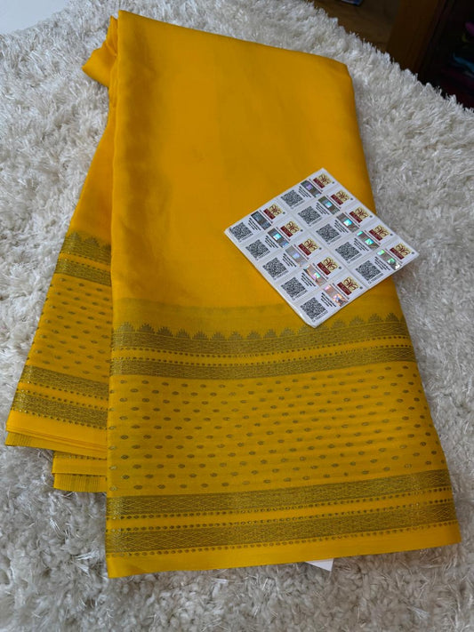 Mysore silk sarees self pattern