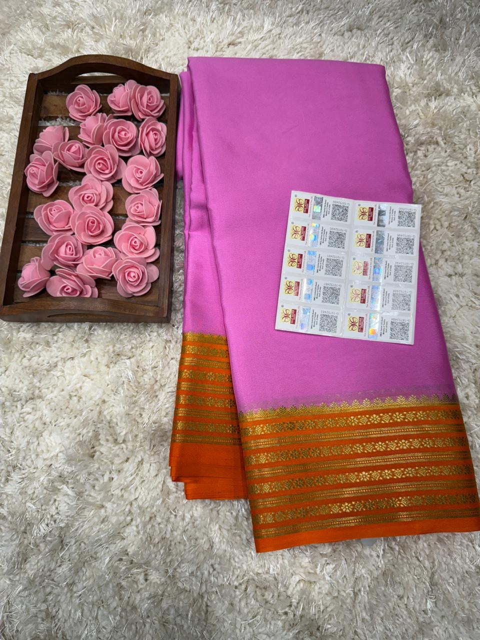 Mysore silk sarees light weight pattern