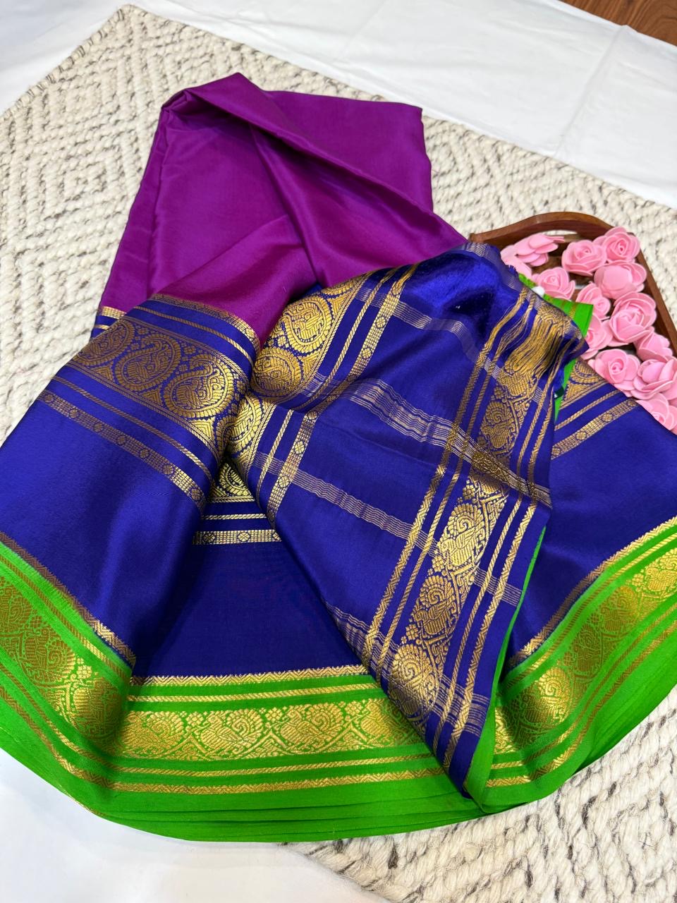 Mysore silk sarees 3D pattern
