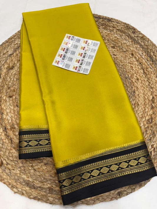 Mysore silk sarees contrast pattern