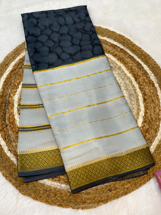 Printed Mysore silk saree