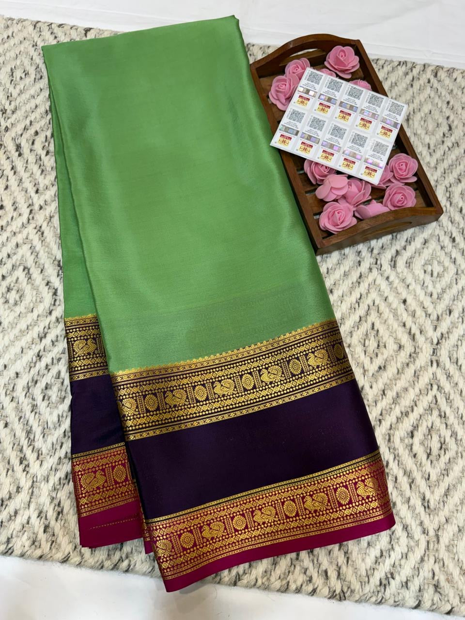 Mysore silk sarees 3D pattern