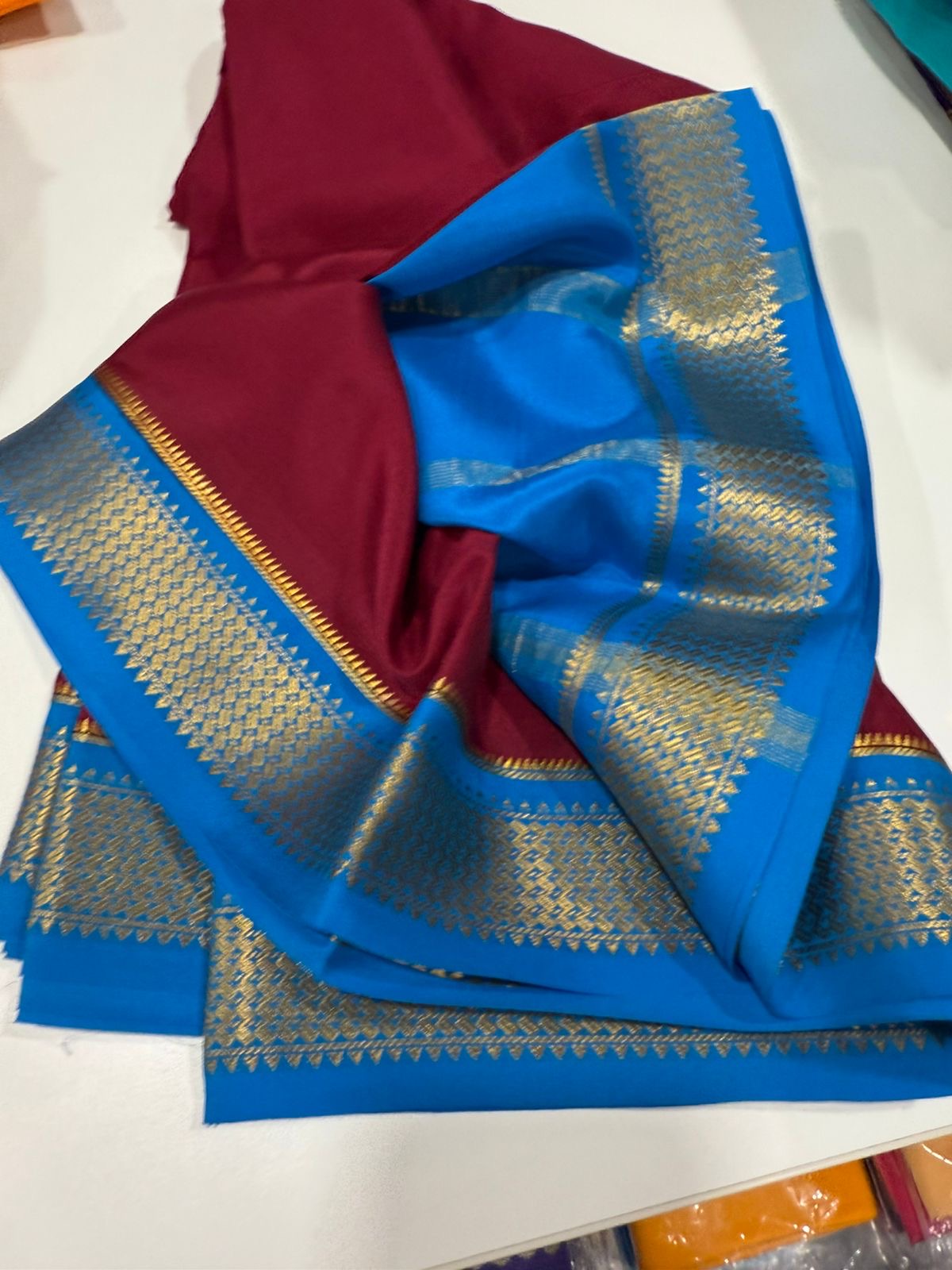 Contrast Mysore silk Saress