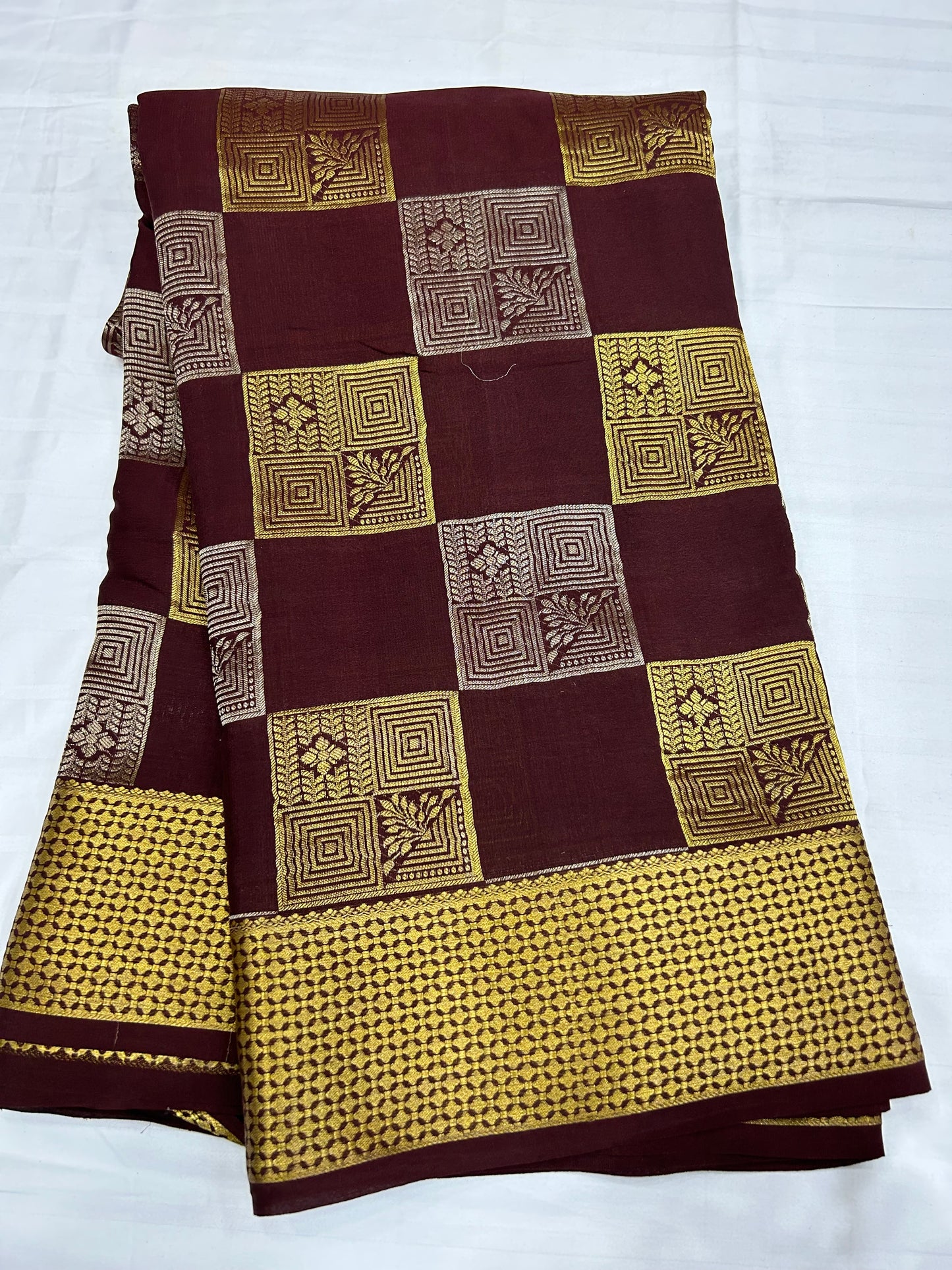 Mysore silk self checks