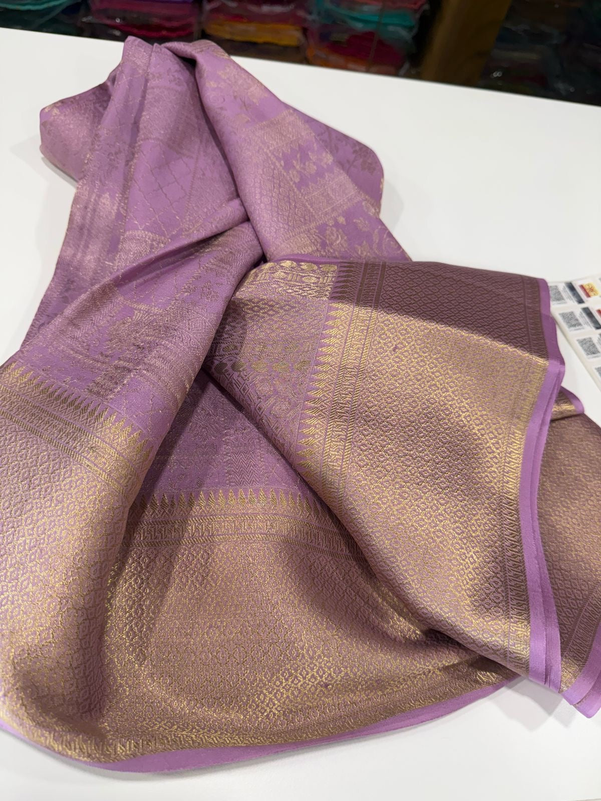 Beautiful Silk brocade fabric with zari