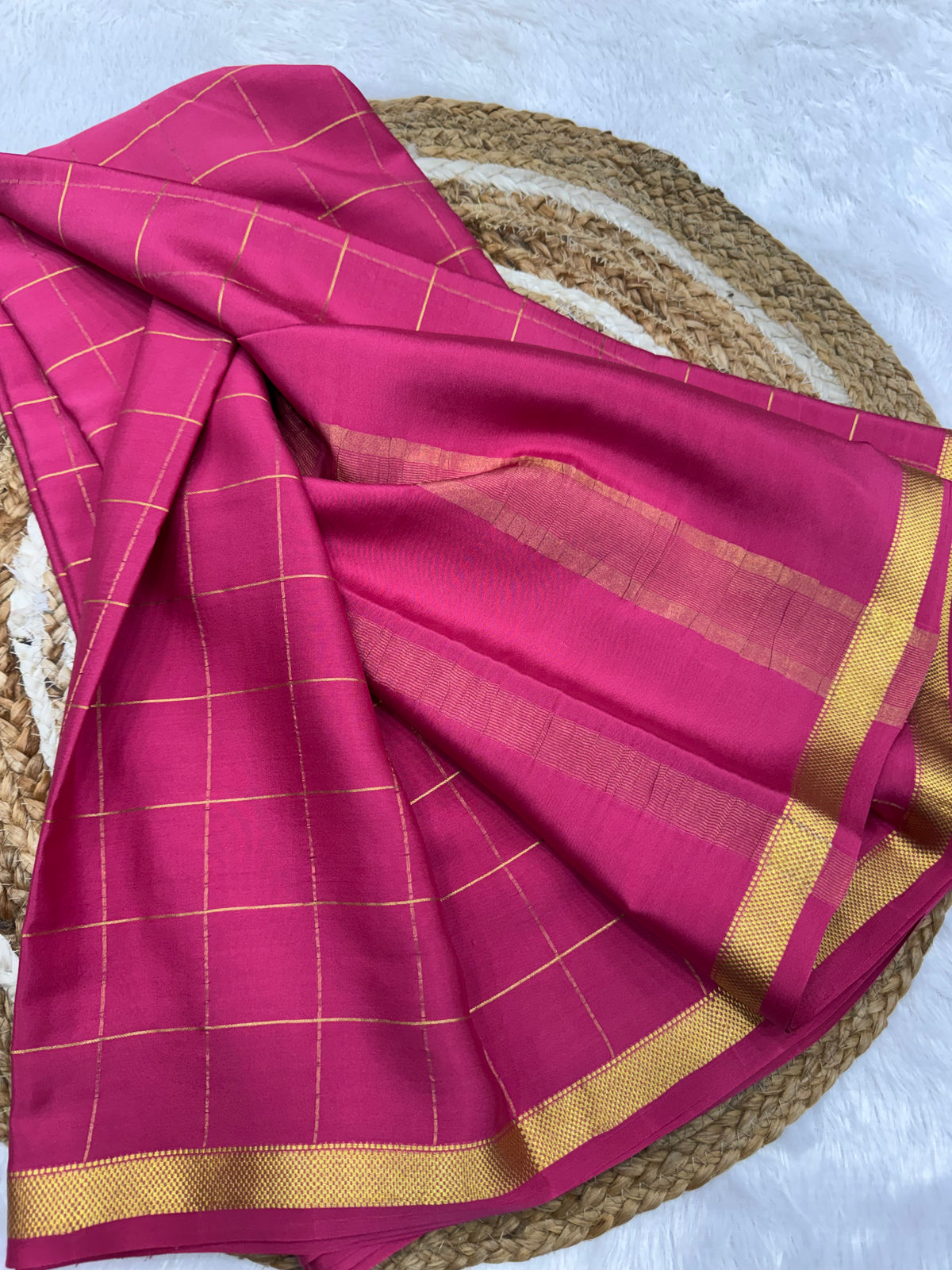 Mysore silk self checks