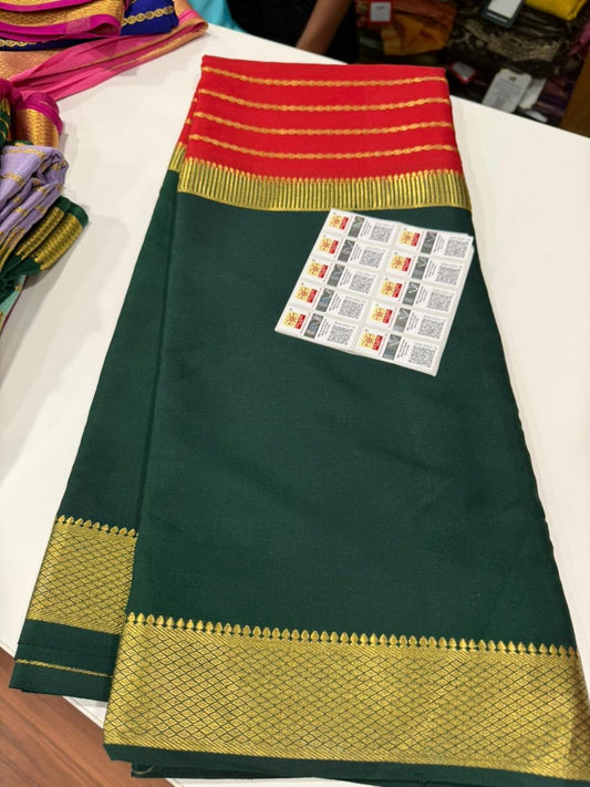 Mysore silk Saress with beautiful colors combination