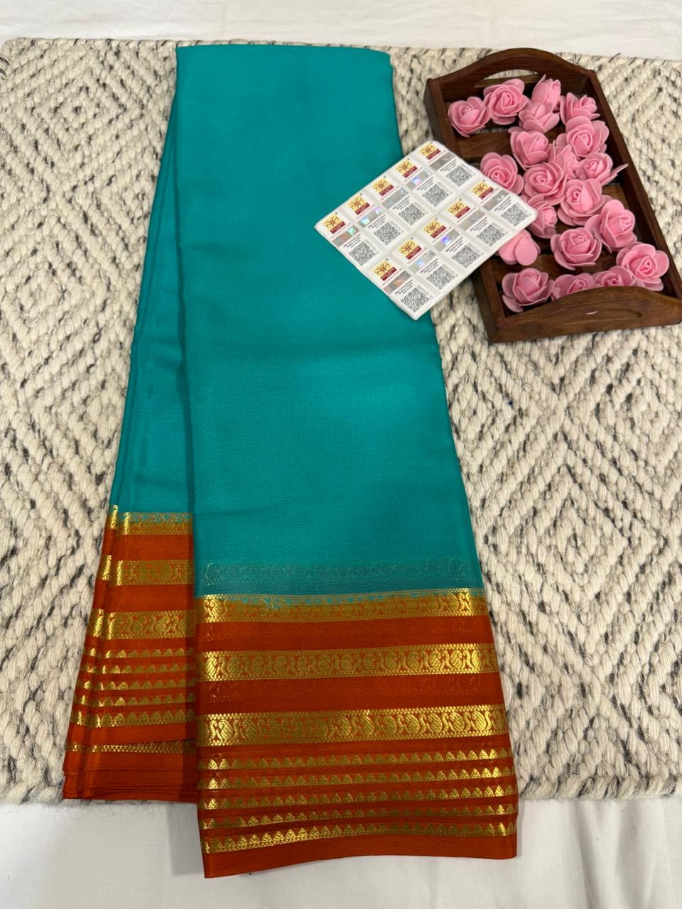 Mysore silk sarees light weight pattern