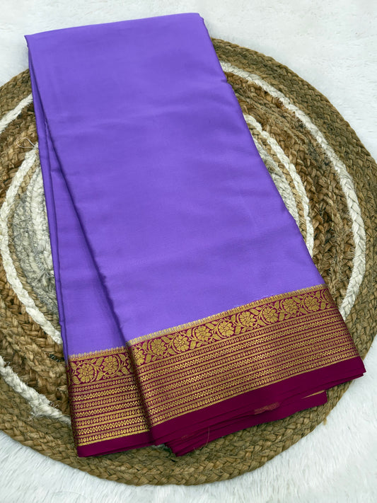 Thick border contrast saree
