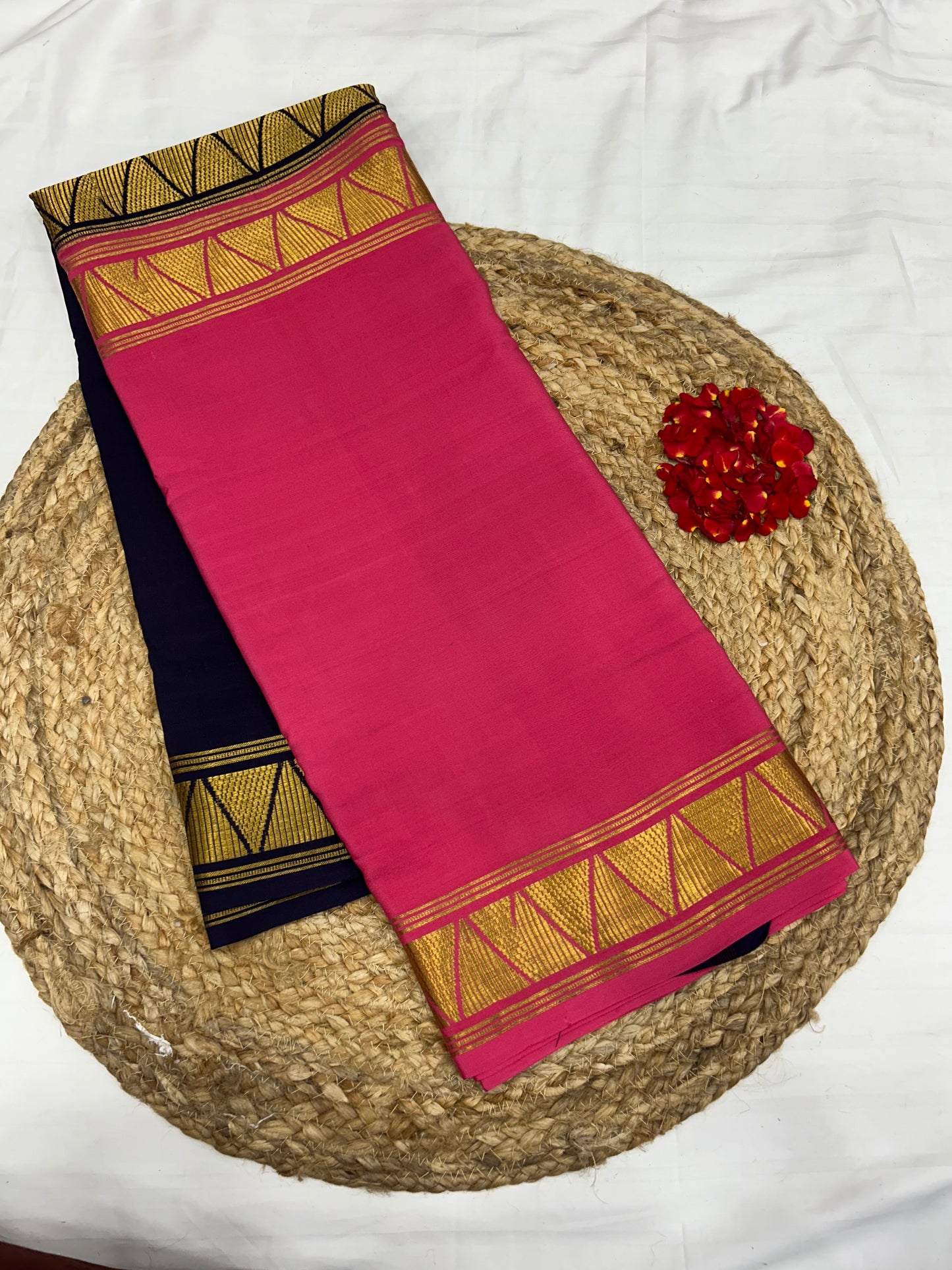 Mysore silk contrast