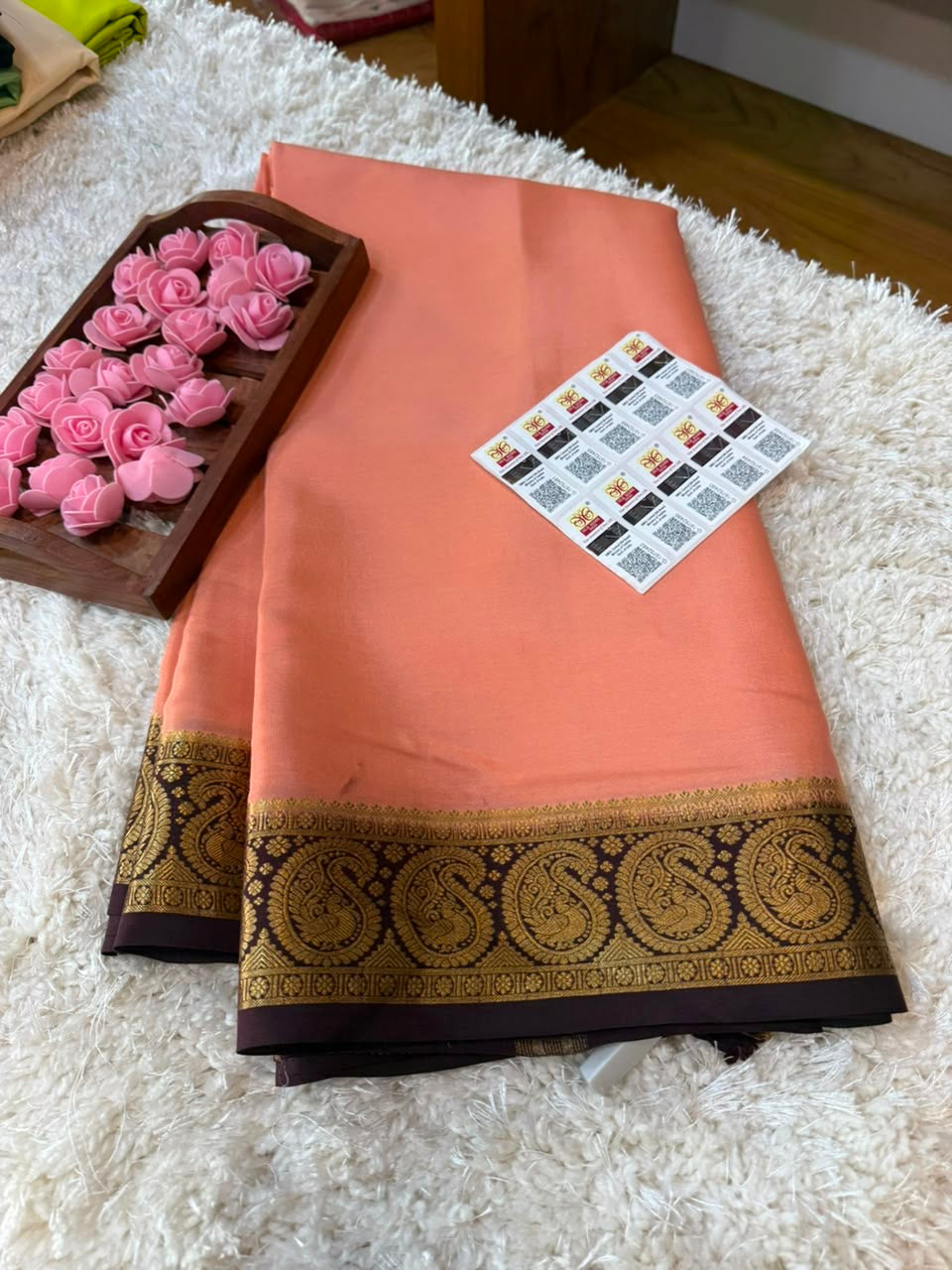 Mysore silk sarees contrast pattern
