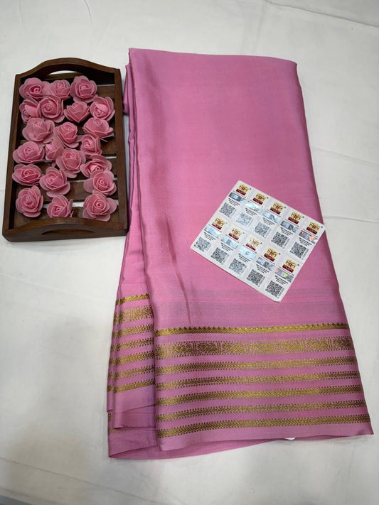 Mysore silk sarees self pattern