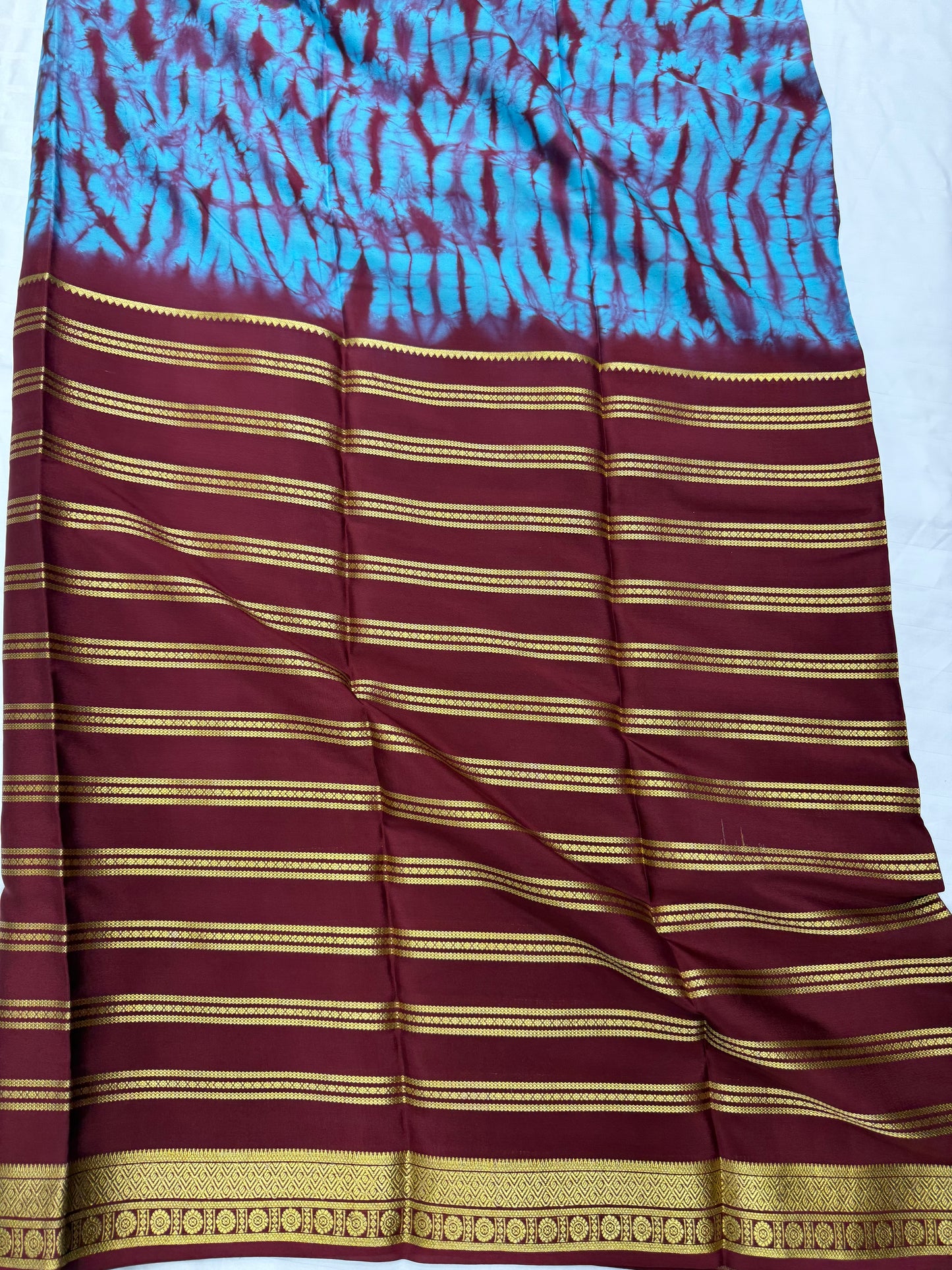 Royal Shibori Half & Half Mysore Silk Saree
