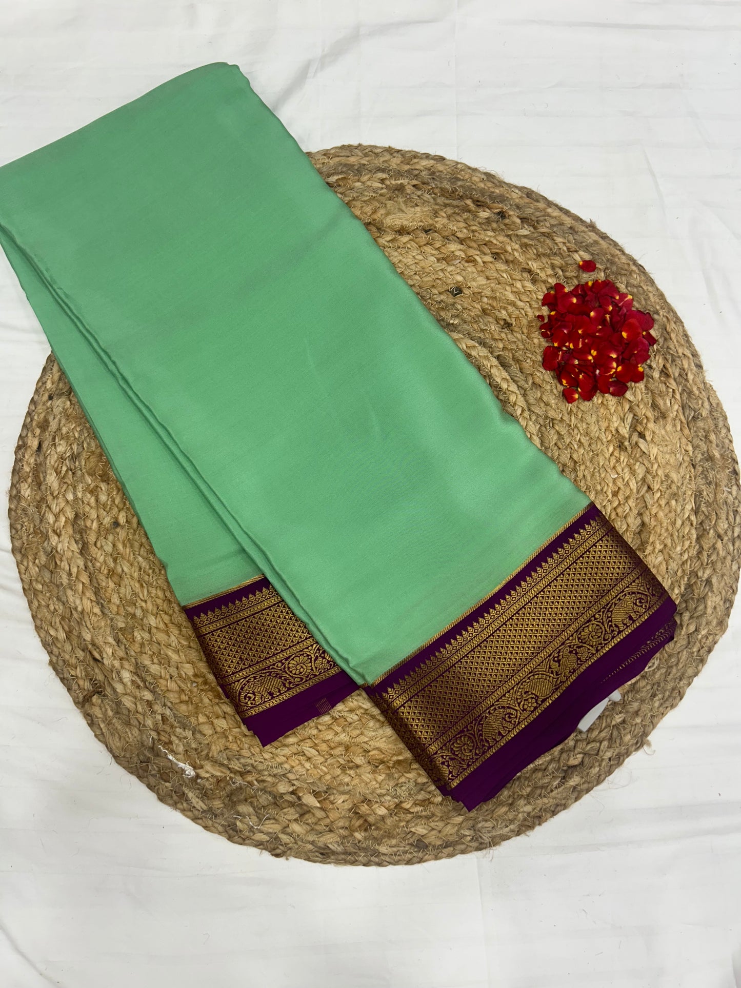 Mysore silk contrast