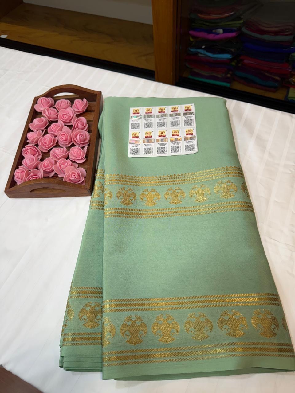 Mysore silk sarees self pattern