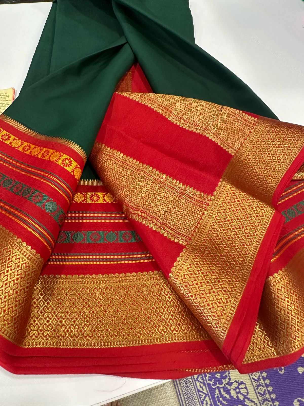 New Bentex pattern  mysore silk sarees with elegant color combination
