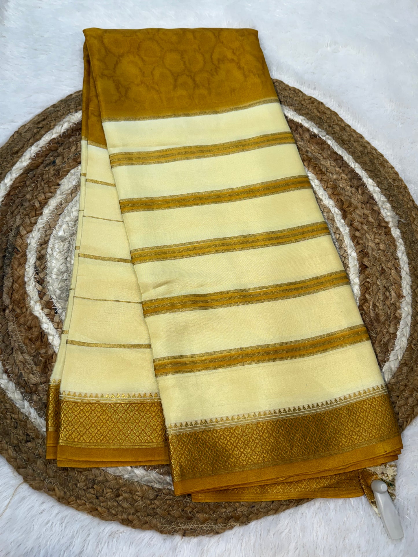 Printed Mysore silk saree
