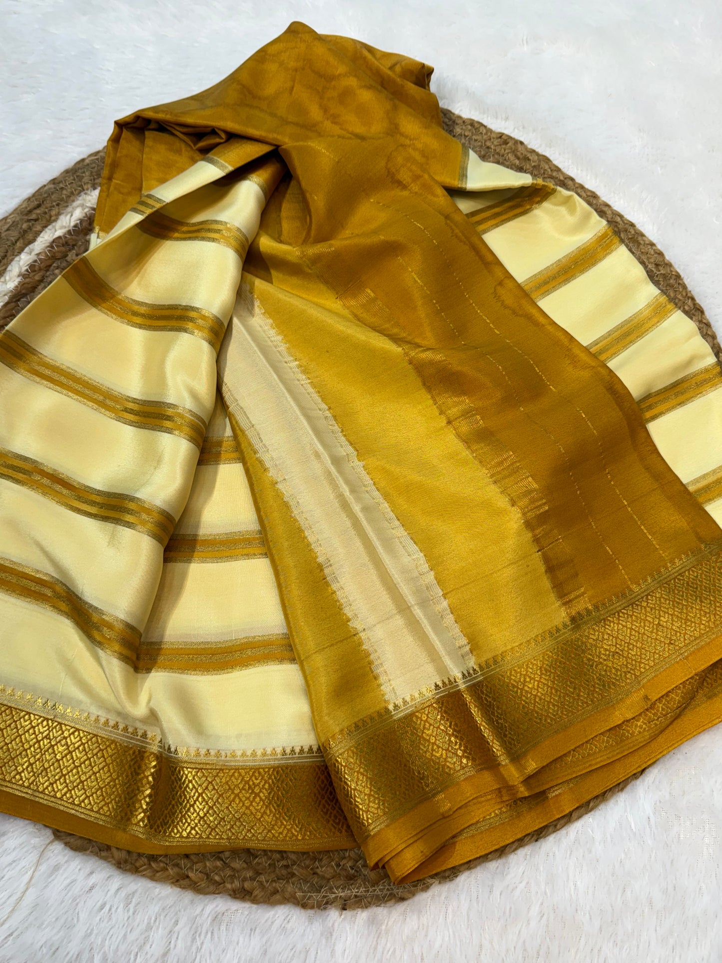 Printed Mysore silk saree