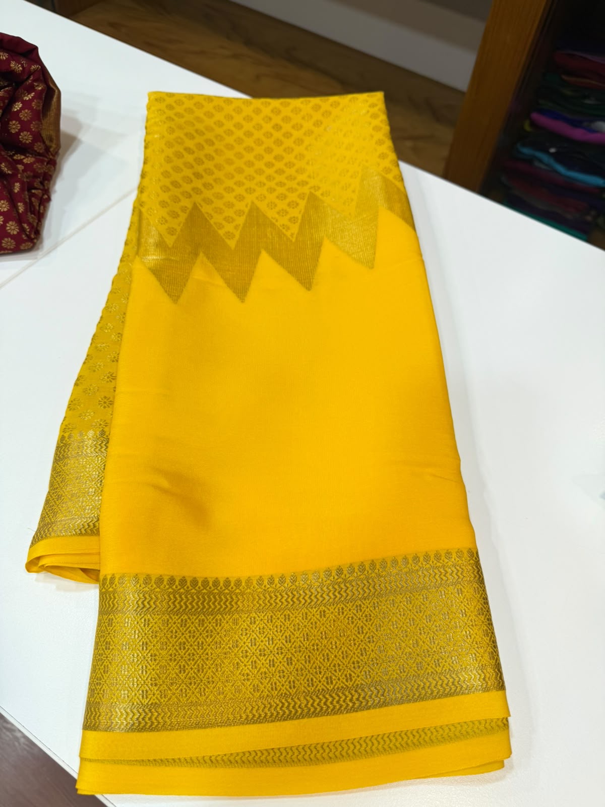 Mysore silk sarees self Butta pattern