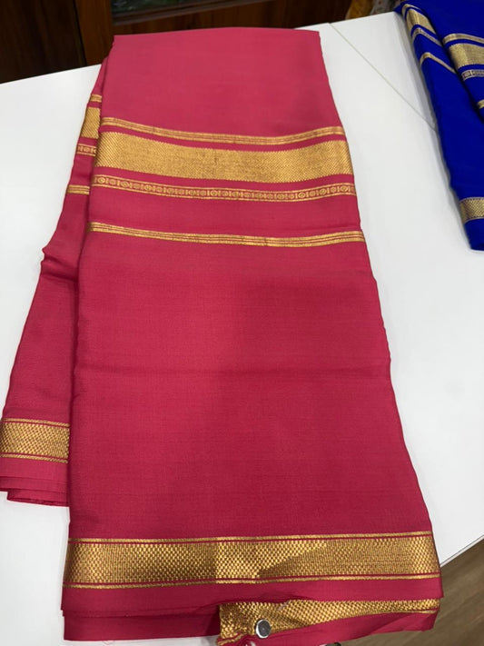 Mysore silk sarees self pattern