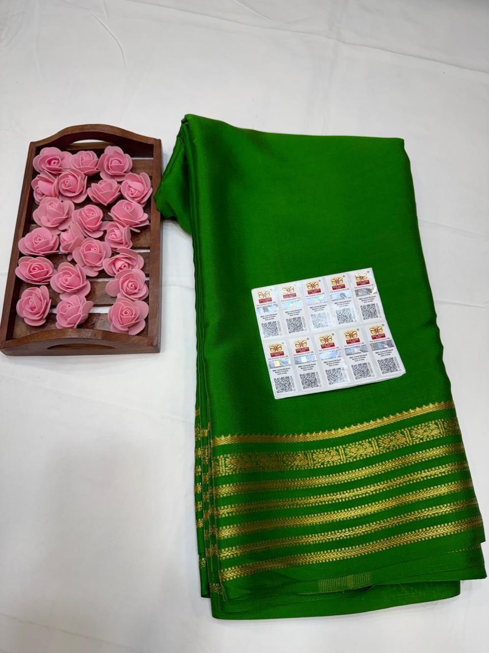 Mysore silk sarees self pattern