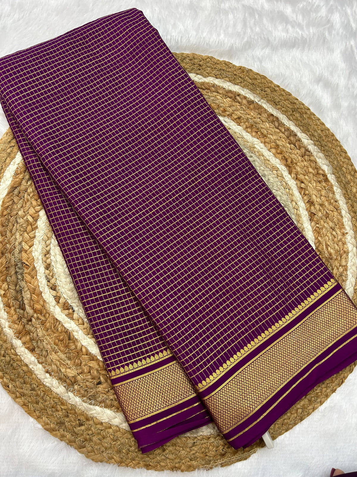 Mysore silk self checks
