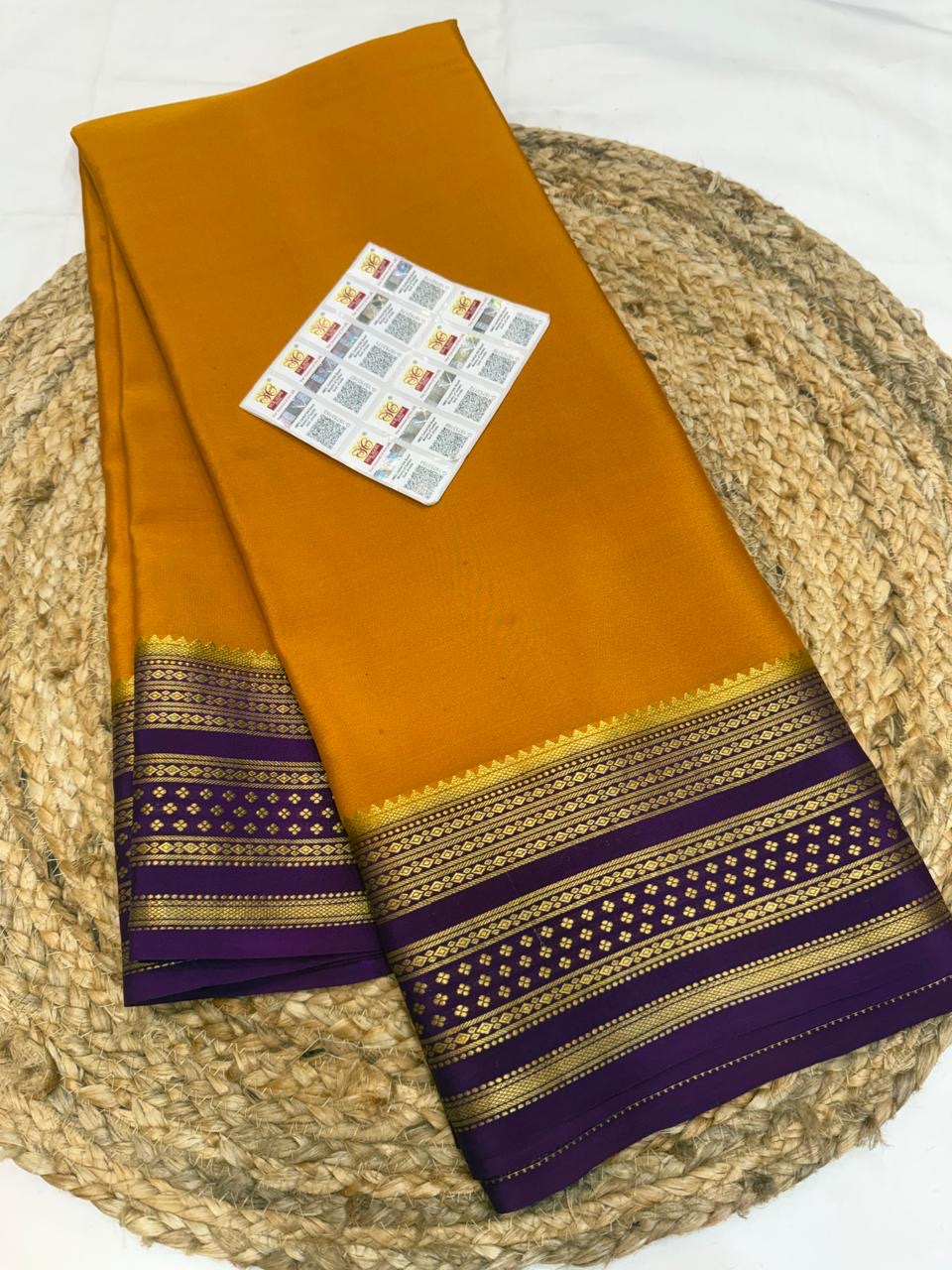 Mysore silk sarees contrast pattern