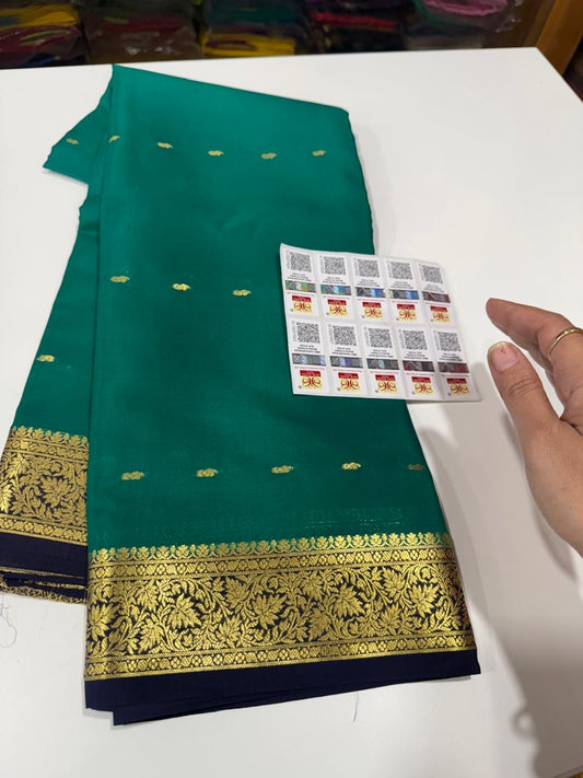 Mysore silk saree light weight pattern