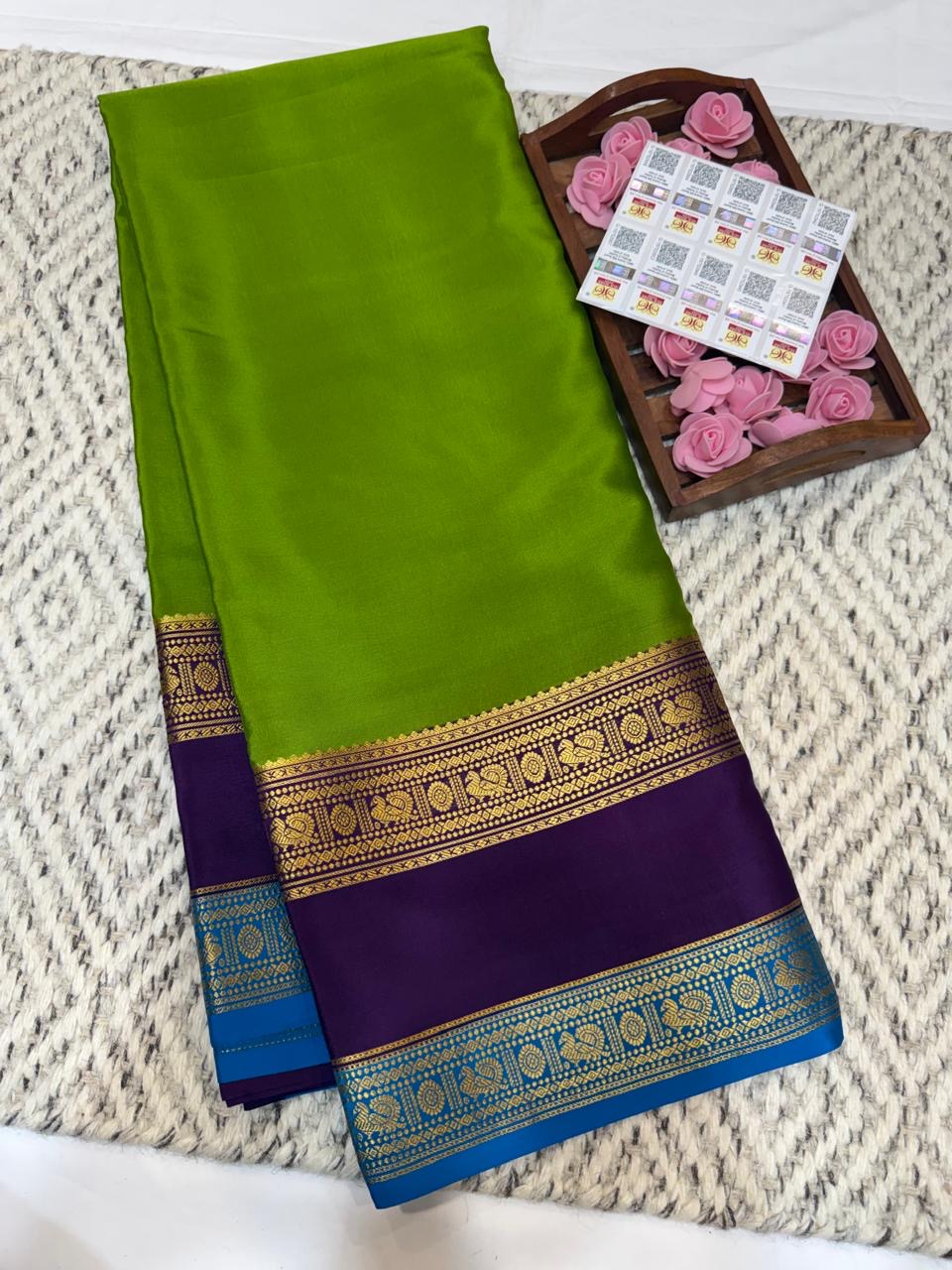 Mysore silk sarees 3D pattern
