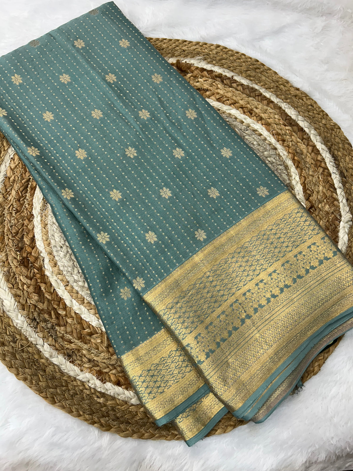 Mysore silk floral Butta