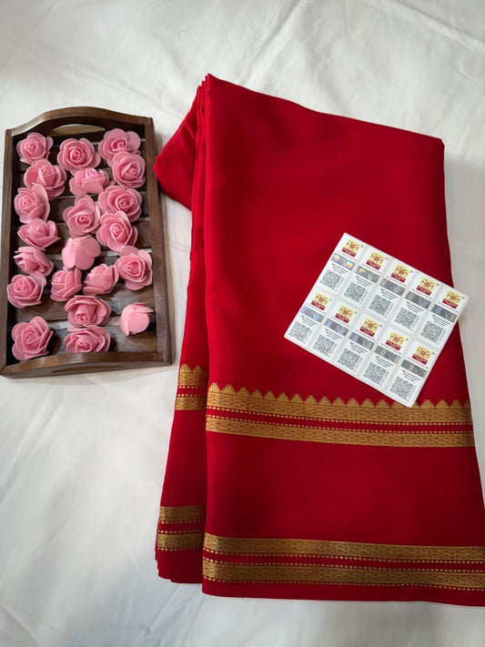 Mysore silk sarees self pattern