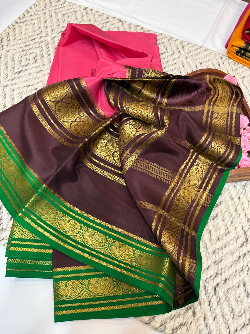 Mysore silk sarees 3D pattern