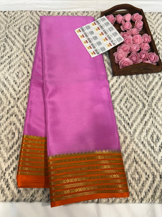 Mysore silk sarees light weight pattern