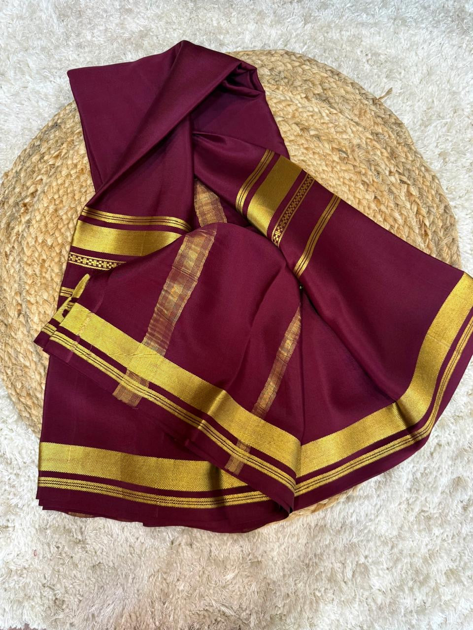 Mysore silk sarees self 3D pattern