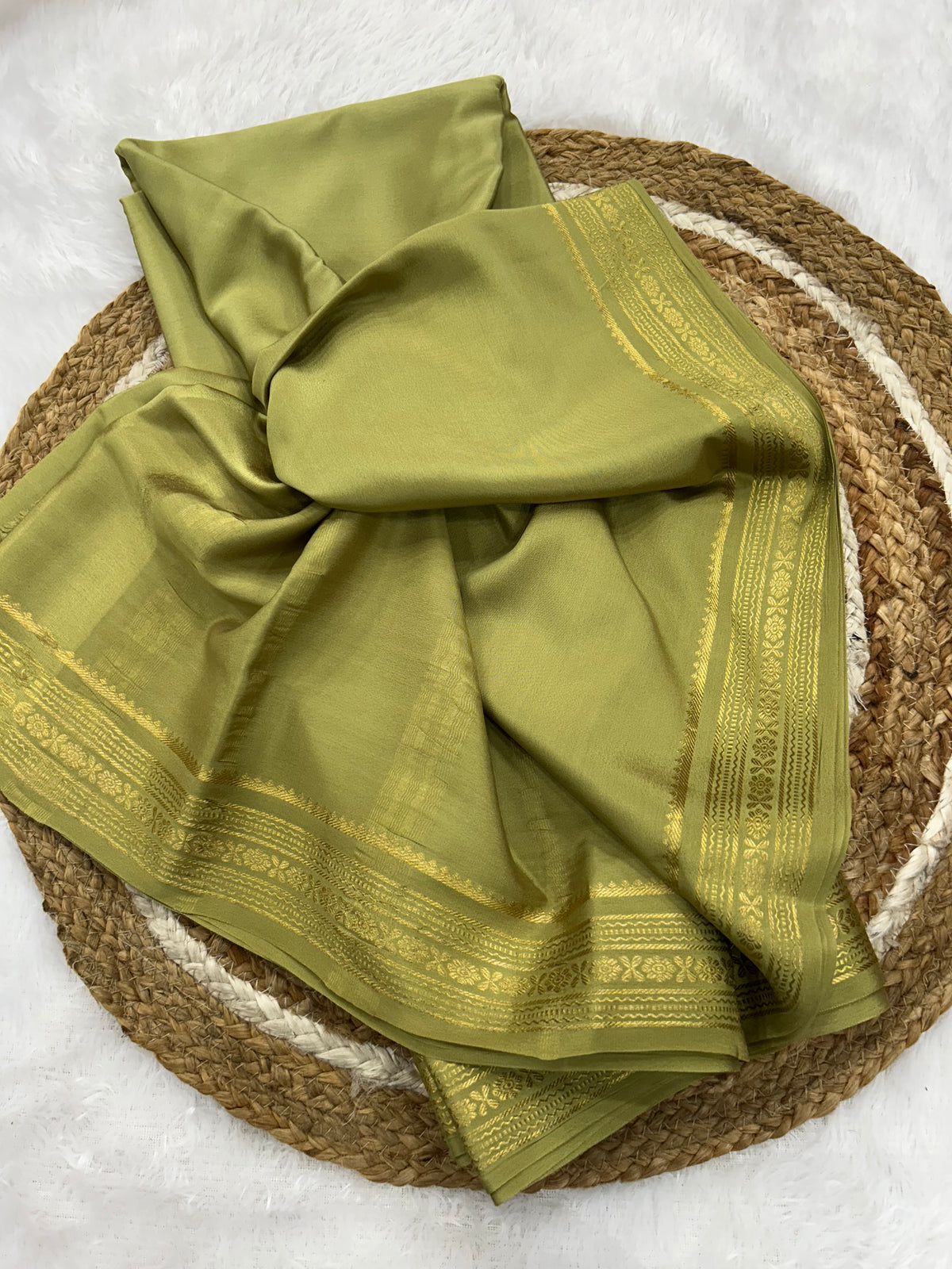 Mysore silk floral border